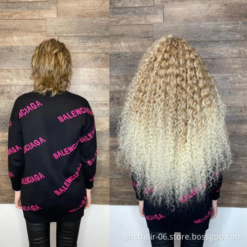Onst 22 inch reetress Deep Wave Twist Crochet  Natural Synthetic Braid Hair Ombre Braiding Hair Extensions Braids Hair In Bulk